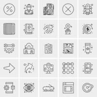 25 iconos de negocios universales vector ilustración de icono creativo para usar en proyectos relacionados con la web y dispositivos móviles