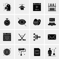 16 iconos universales de negocios vector ilustración de icono creativo para usar en proyectos relacionados con la web y dispositivos móviles