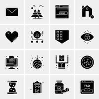 16 iconos universales de negocios vector ilustración de icono creativo para usar en proyectos relacionados con la web y dispositivos móviles