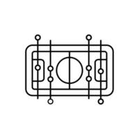 Table soccer outline style icon vector