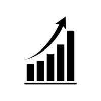 growing graph vector icon