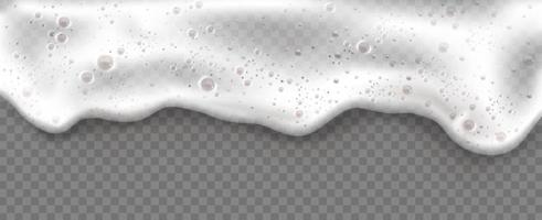 Beer foam isolated on transparent background. vector