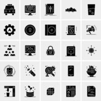 25 iconos de negocios universales vector ilustración de icono creativo para usar en proyectos relacionados con la web y dispositivos móviles