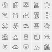 25 iconos de negocios universales vector ilustración de icono creativo para usar en proyectos relacionados con la web y dispositivos móviles