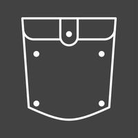 Unique Pocket Square Vector Line Icon