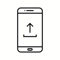 Unique Upload To Phone Vector Line Icon