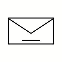 icono de línea de vector de correo único