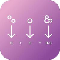 icono de línea vectorial de fórmula química única vector