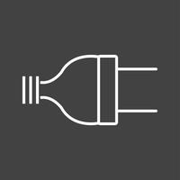 Unique Electric Plug Line Vector Icon