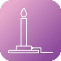 Unique Bunsen Burner Vector Line Icon