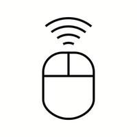 Unique Wireless Input Device Vector Line Icon
