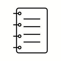 Unique Diary Vector Line Icon