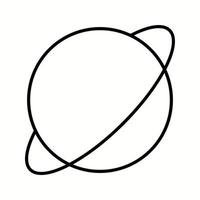 Unique Saturn Vector Line Icon