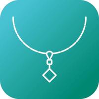 Unique Necklace Vector Line Icon