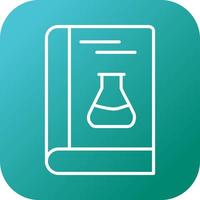 Unique Chemistry Book Vector Line Icon