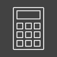 Unique Calculator Vector Line Icon