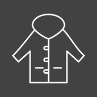 icono de línea de vector de chaqueta cálida única