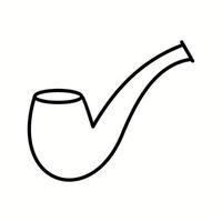 Unique Smoking Pipe Vector Line Icon