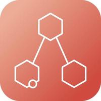 Unique Chemical Structure II Vector Line Icon