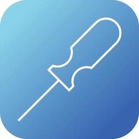 Unique Screw Driver Vector Line Icon