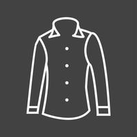 icono de línea de vector de camisa formal único