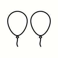 Unique balloons Vector Line Icon