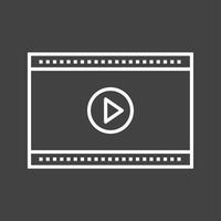 Unique Video Player Vector Line Icon