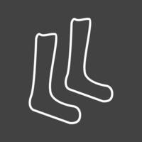 Unique Pair Of Sock Vector Line Icon