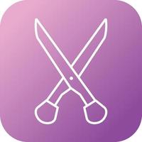 Unique Scissors Vector Line Icon