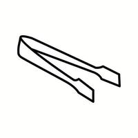 Unique Tongs Vector Line Icon