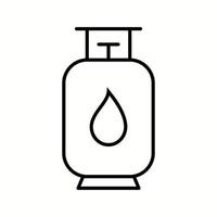 Unique Gas Cylinder Vector Line Icon