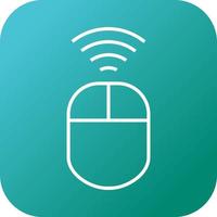 Unique Wireless Input Device Vector Line Icon