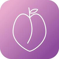 Unique Peach Vector Line Icon