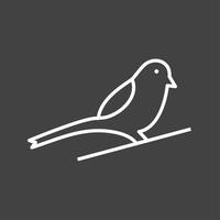 Unique Sparrow Vector Line Icon