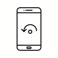 Unique Restart Phone Vector Line Icon