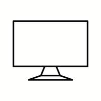 Unique LCD Line Vector Icon