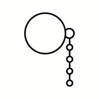 Unique Monocle Vector Line Icon