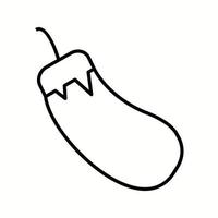 Unique Eggplant Vector Line Icon