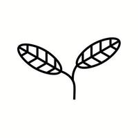 Unique leaves Vector Line Icon