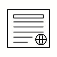 Unique Newspaper Vector Line Icon