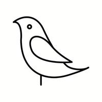 Unique Birds Vector Line Icon