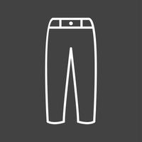 icono de línea de vector de pantalones únicos