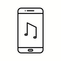 Unique Music App Vector Line Icon