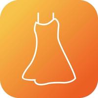 Unique Night Dress Vector Line Icon