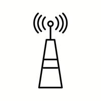 Unique Signal Tower Vector Line Icon