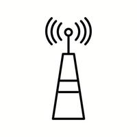 Unique Signal Tower Vector Line Icon