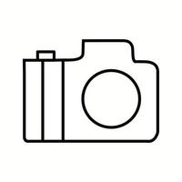 Unique Camera Line Vector Icon