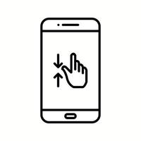 Unique Gestures Vector Line Icon