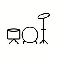 Unique Drums Vector Line Icon