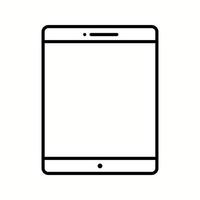 Unique Tablet Vector Line Icon